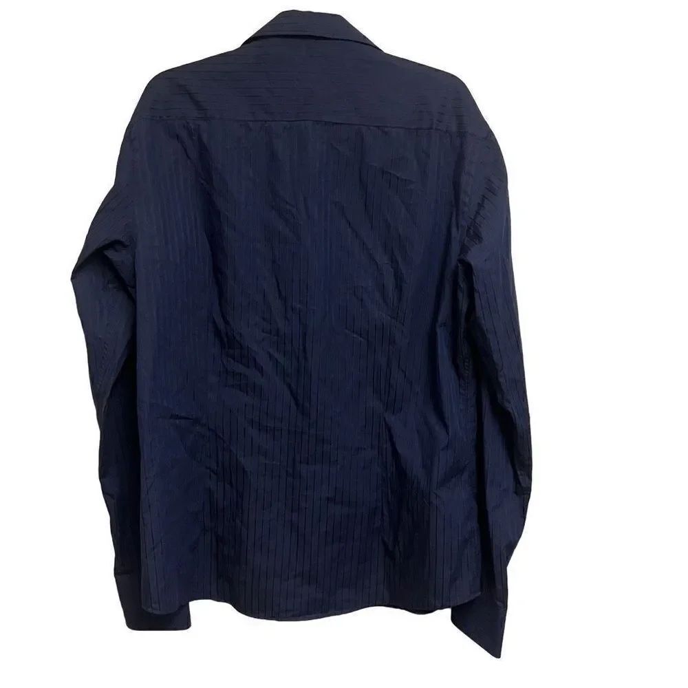 Valentino Royal Blue Men’s Long Sleeve Button Down Dress Shirt Size 17.5/44